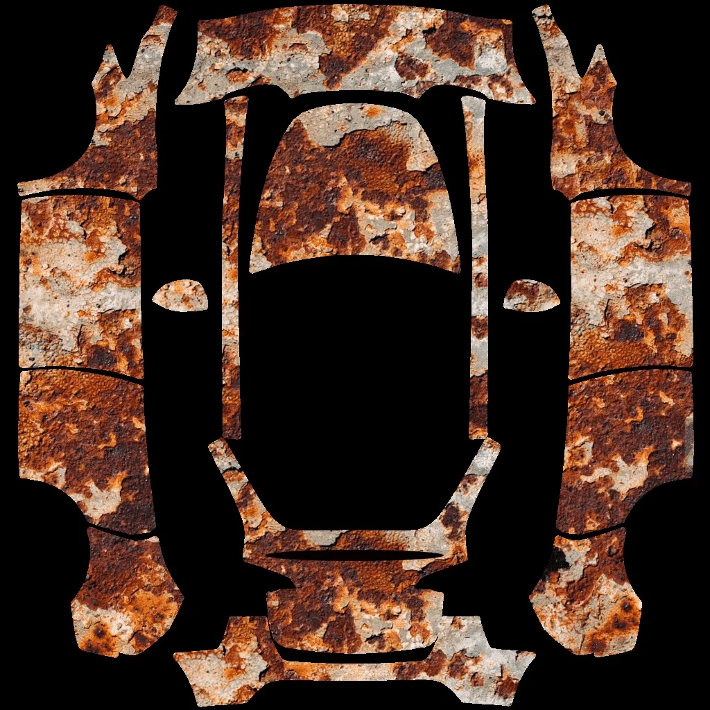 锈迹斑斑的特斯拉