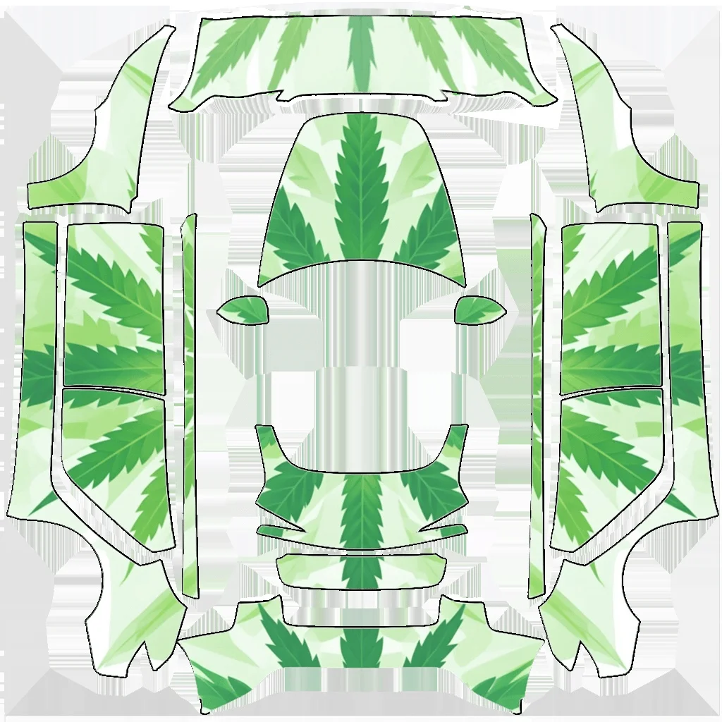 大麻叶绿意盎然