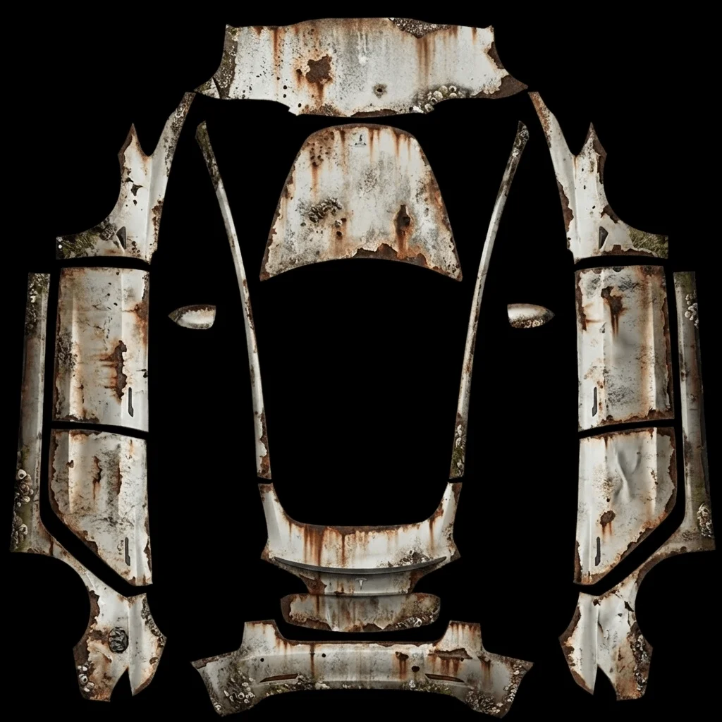 锈迹斑斑的特斯拉