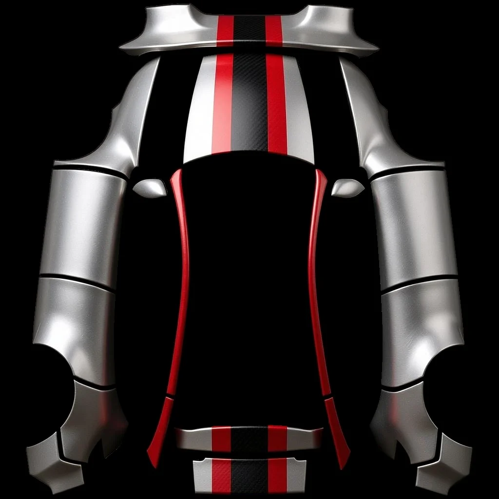 银红黑赛车条纹